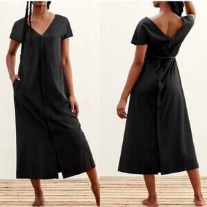 ADAY | Super Swish Midi Dress Black Minimalist Loose fit | Small